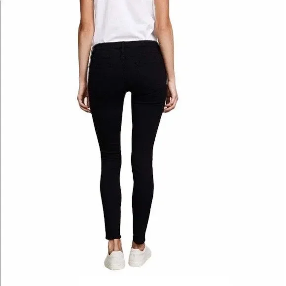 Women's Frame Denim Le Skinny de Jeanne in Film Noir (Black) Size 30 X 29 - Picture 5 of 16